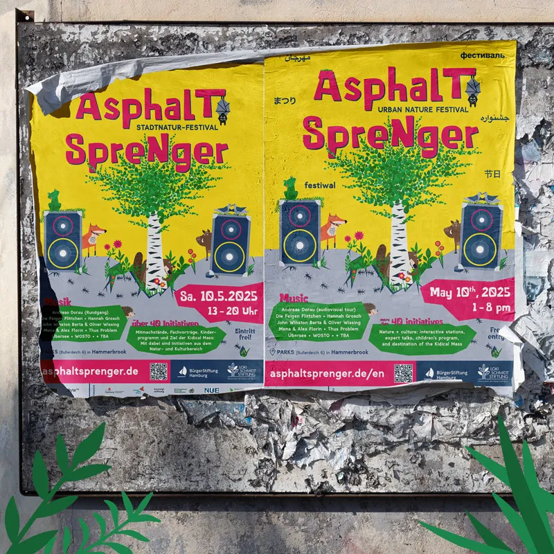 Asphaltsprenger Stadtnatur-Festival 2025 – Plakate Asphaltsprenger Stadtnatur-Festival 2025 – Plakate