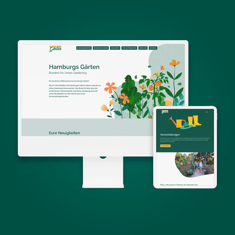 Hamburgs Gärten – Webdesign