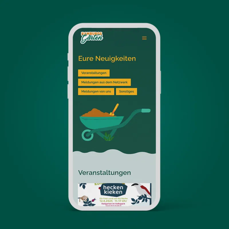 Hamburgs Gärten – Webdesign