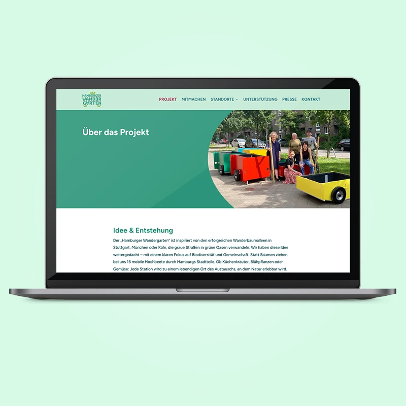 Webdesign – Hamburger Wandergarten