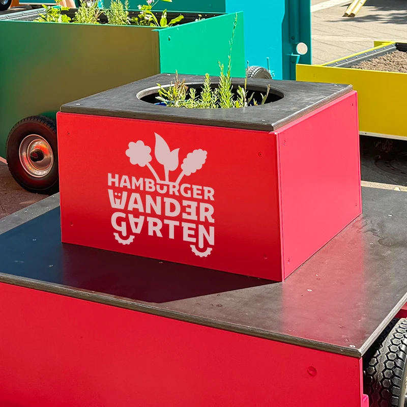 Gespraytes Logo – Hamburger Wandergarten