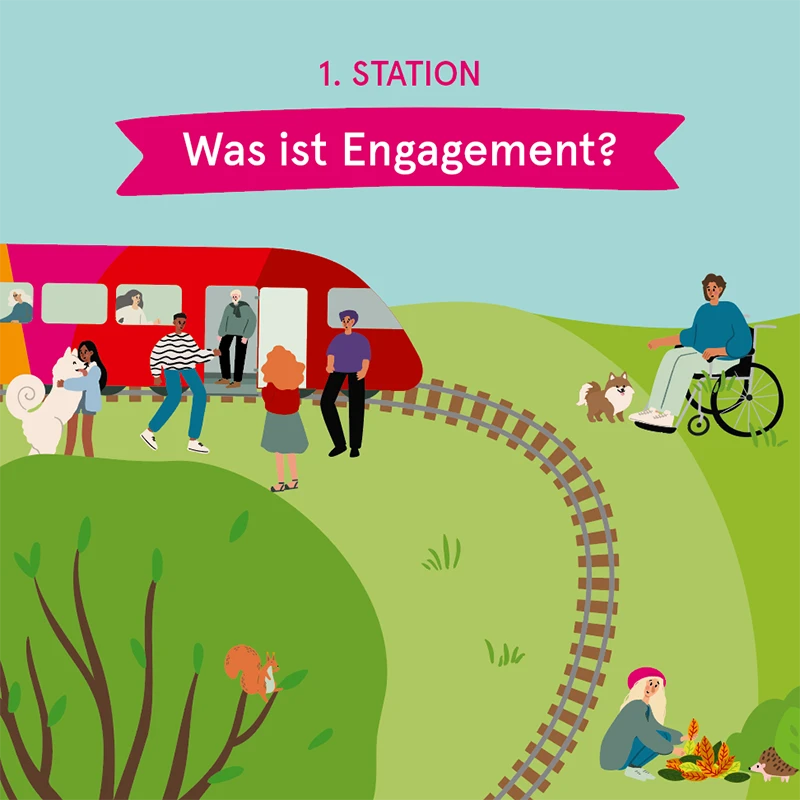 Ausschnitt Plakat ['You:sful] der Bürgerstiftung Hamburg, „Was ist Engagement?“