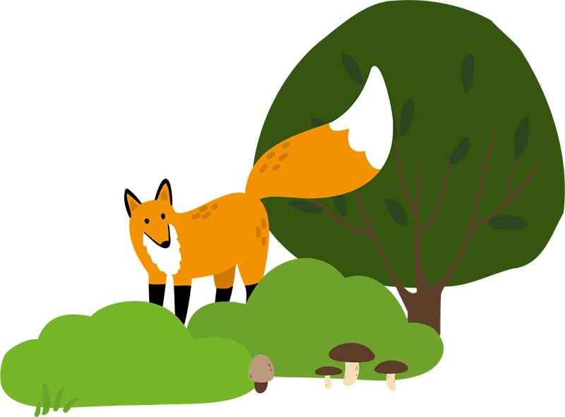 Illustration Fuchs – ['You:sful] – Lernen durch Engagement