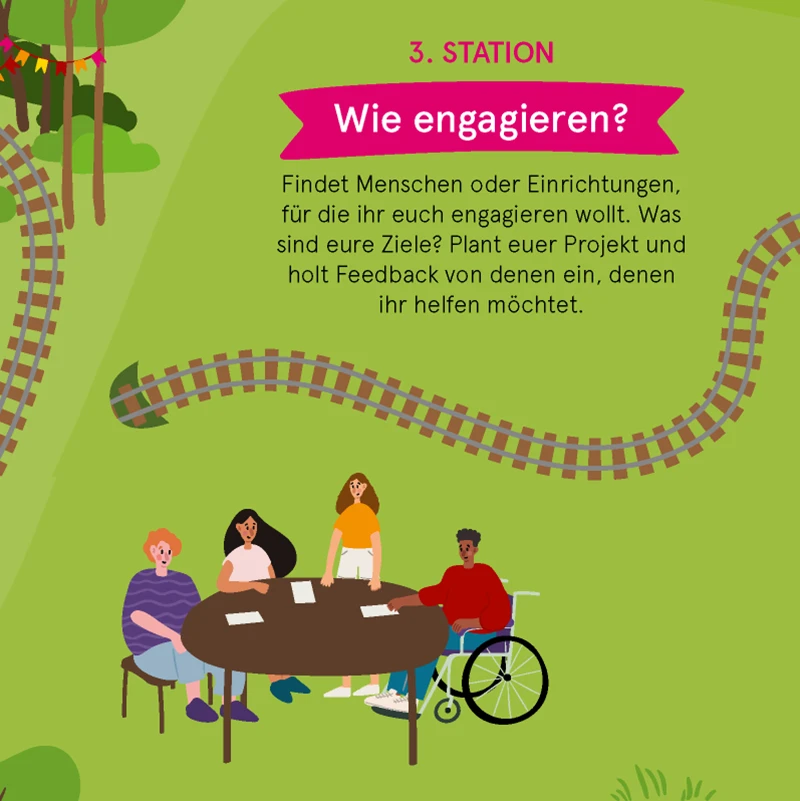 Ausschnitt Plakat ['You:sful] – Lernen durch Engagement – 3. Station